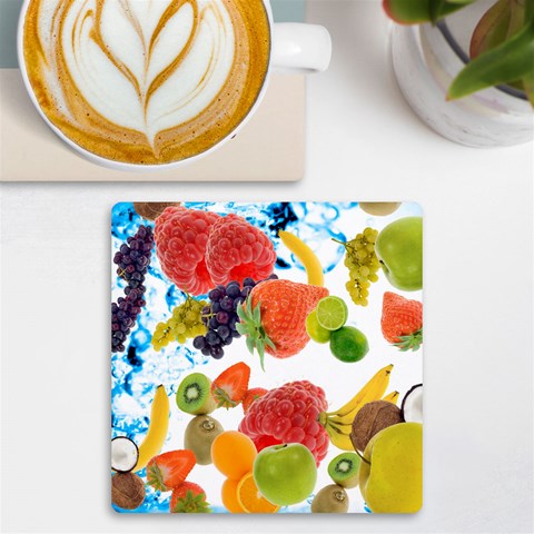 Fruits, Drip, Fruit, Paint, Spring UV Print Square Tile Coaster  from ArtsNow.com Front