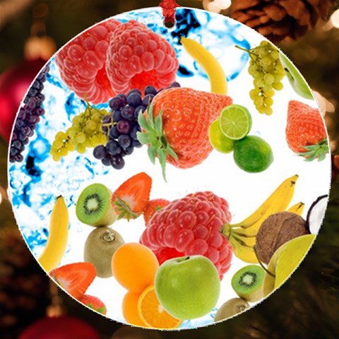 Fruits, Drip, Fruit, Paint, Spring UV Print Acrylic Ornament Round from ArtsNow.com Front