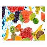 Fruits, Drip, Fruit, Paint, Spring Premium Plush Fleece Blanket (Large)