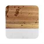 Fruits, Drip, Fruit, Paint, Spring Marble Wood Coaster (Square)