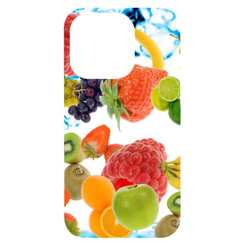 Fruits, Drip, Fruit, Paint, Spring iPhone 14 Pro Black UV Print Case from ArtsNow.com Front