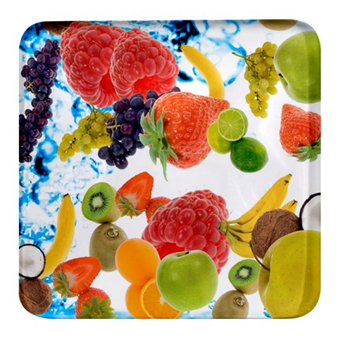 Fruits, Drip, Fruit, Paint, Spring Square Glass Fridge Magnet (4 pack) from ArtsNow.com Front