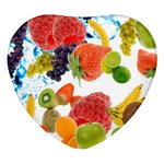 Fruits, Drip, Fruit, Paint, Spring Heart Glass Fridge Magnet (4 pack)