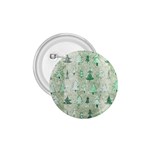 Green Christmas Trees, Cute, Doodle 1.75  Buttons