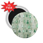 Green Christmas Trees, Cute, Doodle 2.25  Magnets (10 pack) 