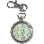 Green Christmas Trees, Cute, Doodle Key Chain Watches