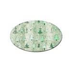 Green Christmas Trees, Cute, Doodle Sticker (Oval)