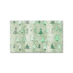 Green Christmas Trees, Cute, Doodle Sticker (Rectangular)