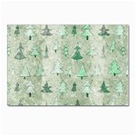 Green Christmas Trees, Cute, Doodle Postcard 4 x 6  (Pkg of 10)