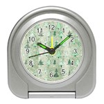 Green Christmas Trees, Cute, Doodle Travel Alarm Clock