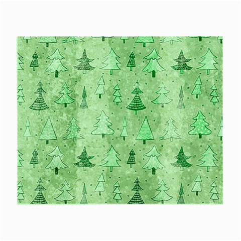 Green Christmas Trees, Cute, Doodle Small Glasses Cloth from ArtsNow.com Front