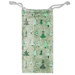 Green Christmas Trees, Cute, Doodle Jewelry Bag