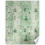 Green Christmas Trees, Cute, Doodle Canvas 12  x 16 