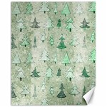 Green Christmas Trees, Cute, Doodle Canvas 16  x 20 