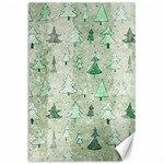 Green Christmas Trees, Cute, Doodle Canvas 24  x 36 