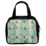 Green Christmas Trees, Cute, Doodle Classic Handbag (Two Sides)