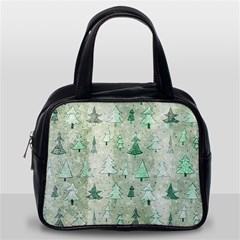 Green Christmas Trees, Cute, Doodle Classic Handbag (Two Sides) from ArtsNow.com Back