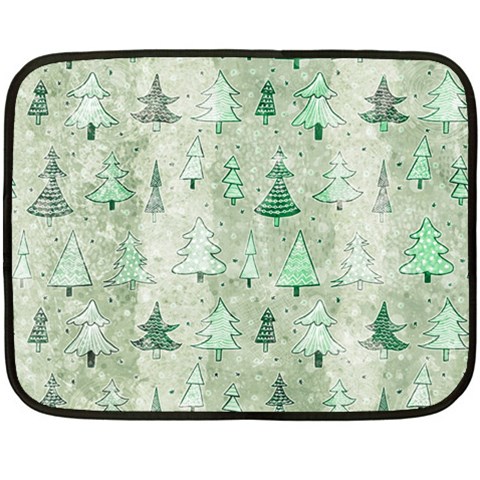 Green Christmas Trees, Cute, Doodle Fleece Blanket (Mini) from ArtsNow.com 35 x27  Blanket