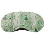 Green Christmas Trees, Cute, Doodle Sleep Mask