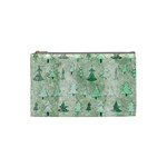 Green Christmas Trees, Cute, Doodle Cosmetic Bag (Small)