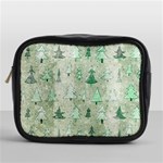 Green Christmas Trees, Cute, Doodle Mini Toiletries Bag (One Side)