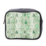 Green Christmas Trees, Cute, Doodle Mini Toiletries Bag (Two Sides)