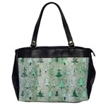 Green Christmas Trees, Cute, Doodle Oversize Office Handbag