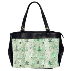 Green Christmas Trees, Cute, Doodle Oversize Office Handbag (2 Sides) from ArtsNow.com Front