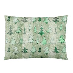 Green Christmas Trees, Cute, Doodle Pillow Case (Two Sides) from ArtsNow.com Front