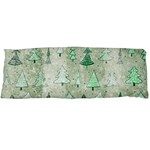 Green Christmas Trees, Cute, Doodle One Side Body Pillow Cases