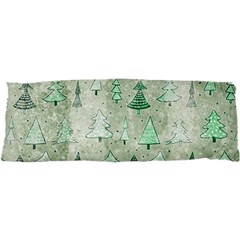 Green Christmas Trees, Cute, Doodle 17 x47  Body Pillow Case Dakimakura (Two Sides) from ArtsNow.com Front