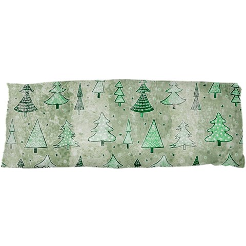 Green Christmas Trees, Cute, Doodle 25 x67  Body Pillow Case Dakimakura (Two Sides) from ArtsNow.com Front