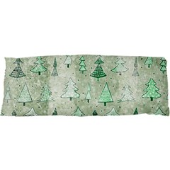 Green Christmas Trees, Cute, Doodle 25 x67  Body Pillow Case Dakimakura (Two Sides) from ArtsNow.com Front