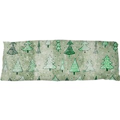 Green Christmas Trees, Cute, Doodle 25 x71  Body Pillow Case Dakimakura (Two Sides) from ArtsNow.com Front