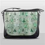 Green Christmas Trees, Cute, Doodle Messenger Bag