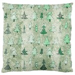 Green Christmas Trees, Cute, Doodle Large Cushion Case (One Side)