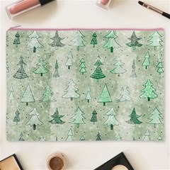 Green Christmas Trees, Cute, Doodle Cosmetic Bag (XXXL) from ArtsNow.com Front