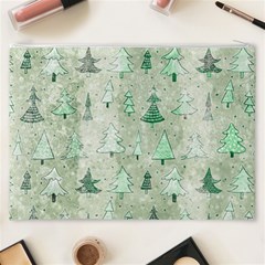 Green Christmas Trees, Cute, Doodle Cosmetic Bag (XXXL) from ArtsNow.com Back