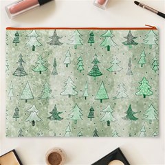 Green Christmas Trees, Cute, Doodle Cosmetic Bag (XXXL) from ArtsNow.com Back