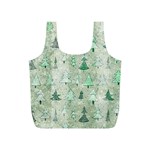 Green Christmas Trees, Cute, Doodle Full Print Recycle Bag (S)