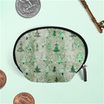 Green Christmas Trees, Cute, Doodle Accessory Pouch (Small)