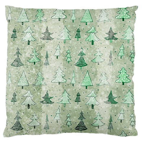 Green Christmas Trees, Cute, Doodle Standard Premium Plush Fleece Cushion Case (Two Sides) from ArtsNow.com Front