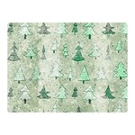 Green Christmas Trees, Cute, Doodle Two Sides Premium Plush Fleece Blanket (Mini)