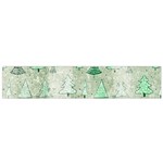 Green Christmas Trees, Cute, Doodle Small Premium Plush Fleece Scarf