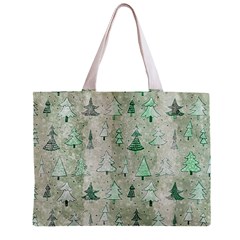 Green Christmas Trees, Cute, Doodle Zipper Mini Tote Bag from ArtsNow.com Front