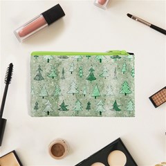 Green Christmas Trees, Cute, Doodle Cosmetic Bag (XS) from ArtsNow.com Back