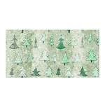 Green Christmas Trees, Cute, Doodle Satin Wrap 35  x 70 