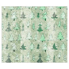 Green Christmas Trees, Cute, Doodle Zipper Large Tote Bag from ArtsNow.com Front