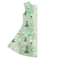 Green Christmas Trees, Cute, Doodle Short Sleeve V Back Left