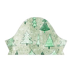 Green Christmas Trees, Cute, Doodle Short Sleeve V Left Sleeve